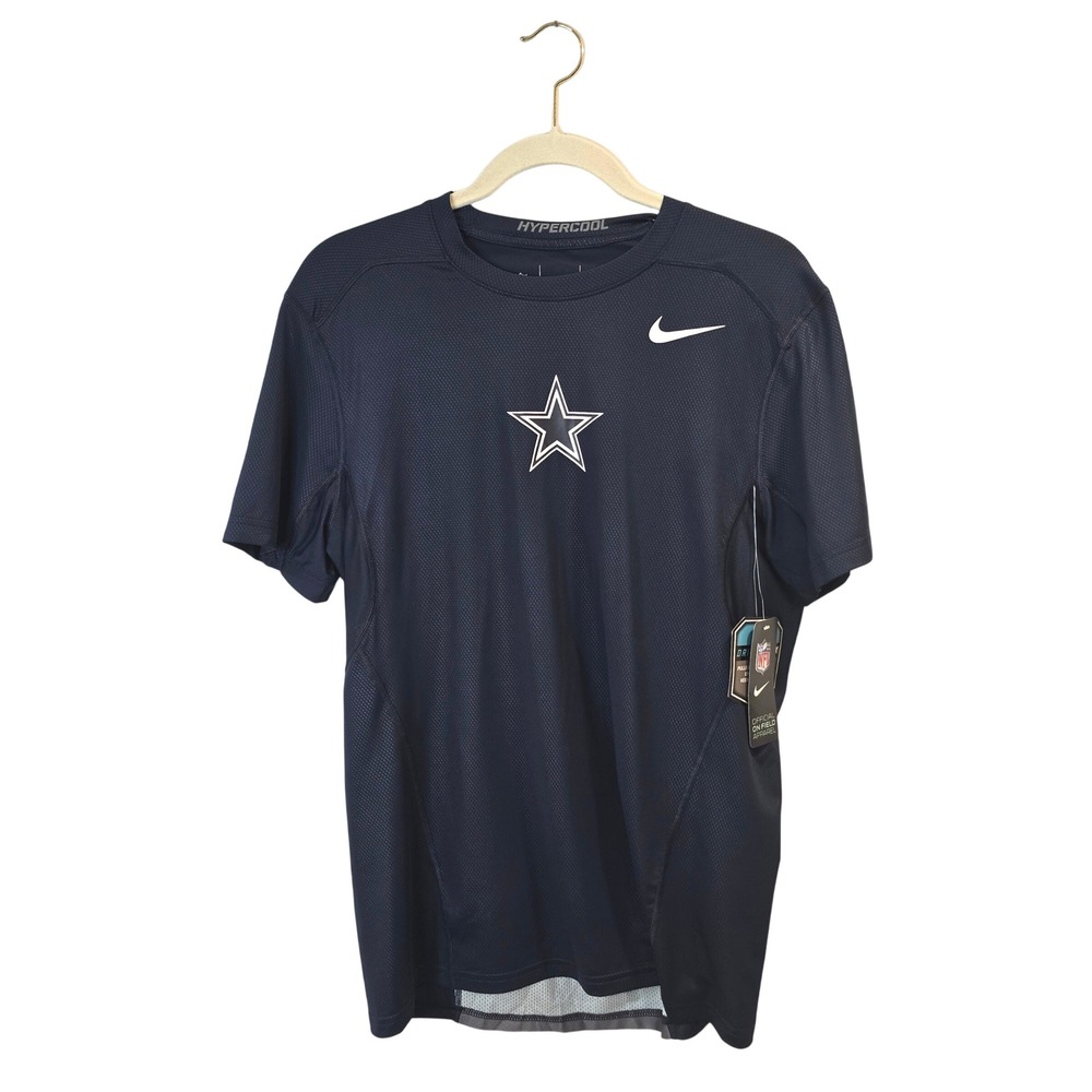 Nike Dallas Cowboys Shirt Mens Large Navy NWT Hypercool NFL On Field Apparel